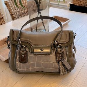 COACH Kristin Spectator Leather Flap Satchel